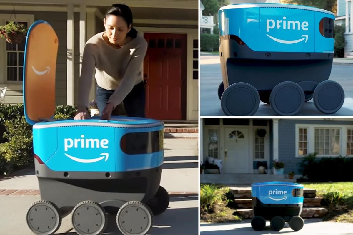 Amazon Scout is a self-driving delivery ROBOT that carries packages to your  house | Delivery robot, Self driving, Delivery